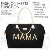 Mama Diaper Bag Tote 3-pc Set (Black)