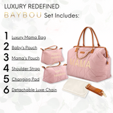 Mama Diaper Bag Tote 3-pc set (Blush)