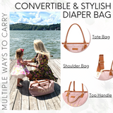 Mama Diaper Bag Tote 3-pc set (Blush)