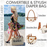 Mama Diaper Bag Tote 3-pc set (Beige)