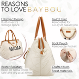 Mama Diaper Bag Tote 3-pc set (Beige)