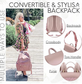 Diaper Bag Backpack (Blush)